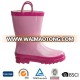 wholesale promotion custom girls blank neoprene kids rubber rain boots with handle